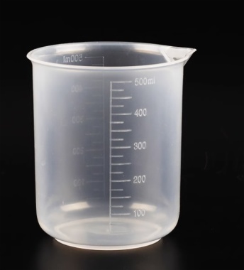 Plastic cylindrical beaker