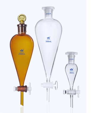 Separating funnel, stopper